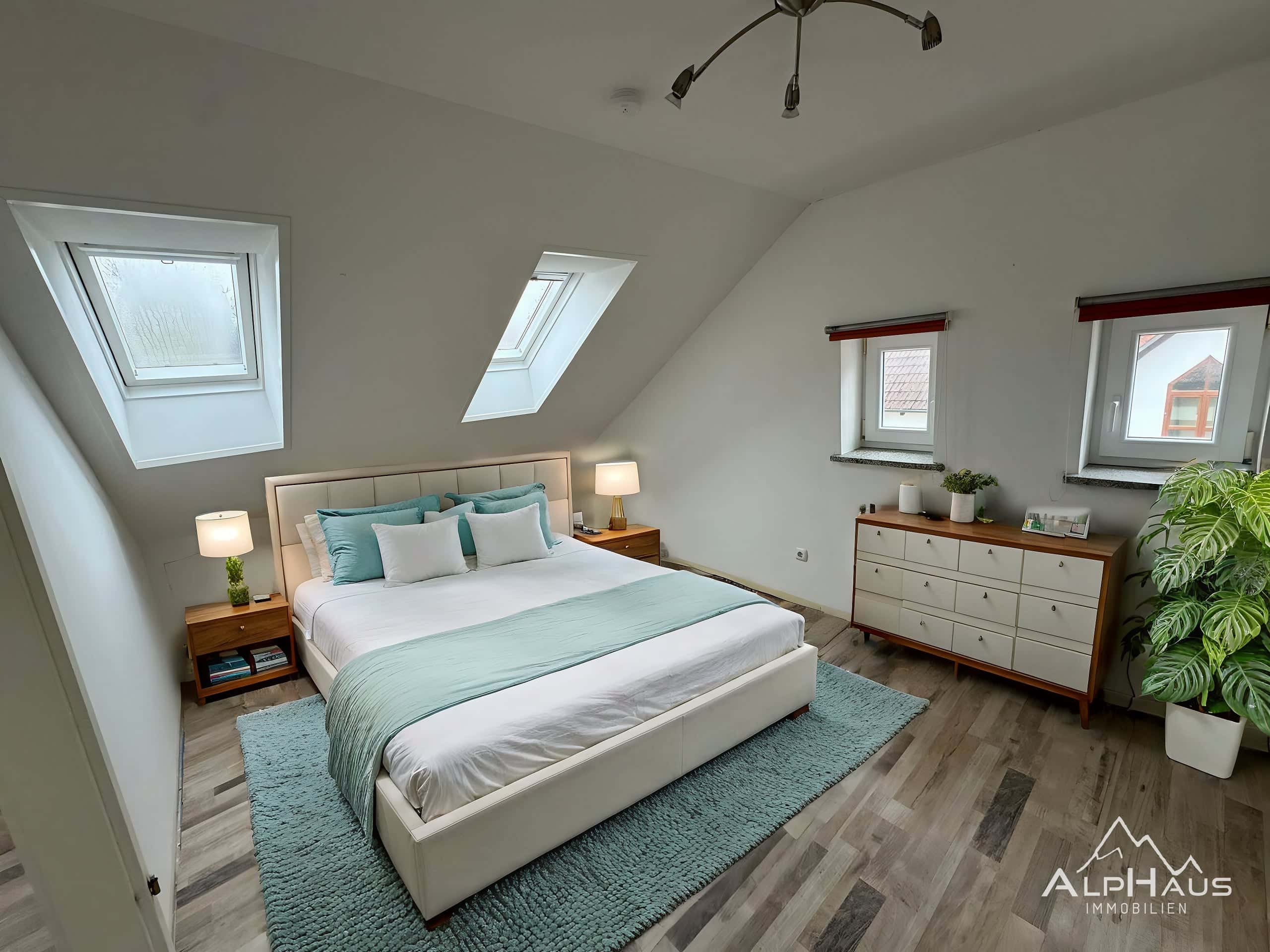 Schlafzimmer - virtuell eingerichtet