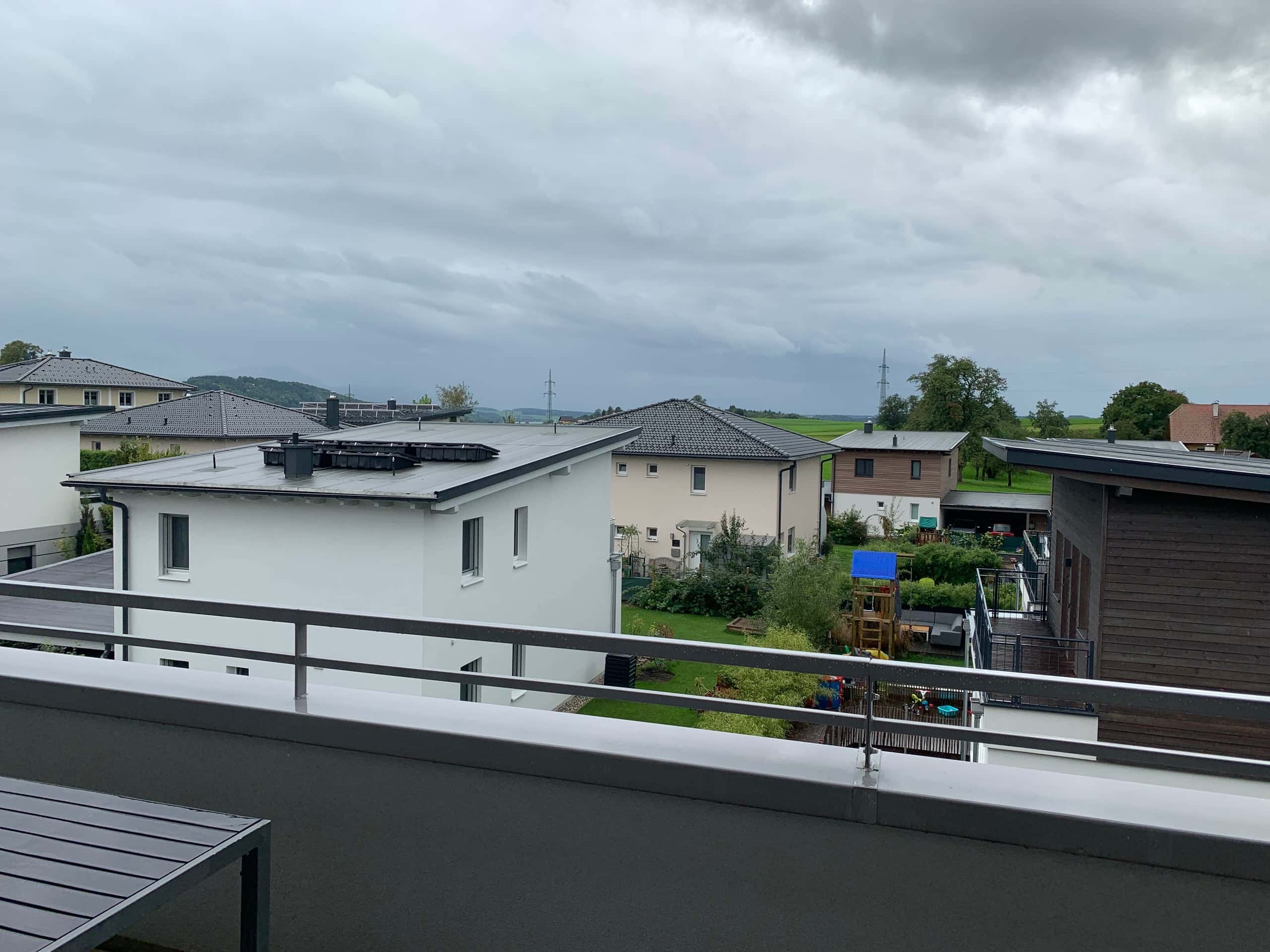 Blick vom Balkon