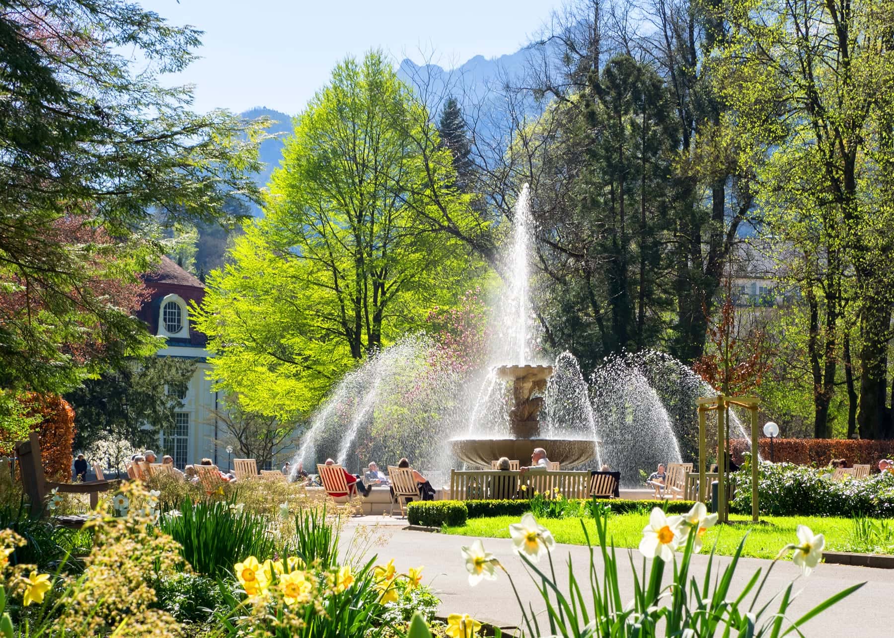 AlpenSole-Springbrunnen im Kurgarten von Bad Reichenhall